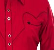 画像2: スカリー キャンディケイン パイピング ウエスタン シャツ（長袖/レッド・ブラック）/Scully Long Sleeve Western Shirt Crimson(Men's)