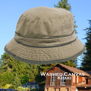 画像: ドーフマン パシフィック メッシュラインドクラウン ウォッシュド キャンバス バケット ハット(カーキ)/DPC Dorfman Pacific Mesh-Lined Washed Canvas Bucket Hat(Khaki)