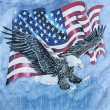 画像2: アメリカンイーグル＆星条旗 半袖Tシャツ（ライトブルー）/T-shirt