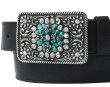 画像2: ノコナ ラインストーン&ターコイズ ベルト バックル(シルバー)/Nocona Belt Buckle
