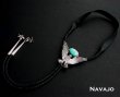 画像2: アメリカンイーグル ナバホ スターリングシルバー ターコイズ ボロタイ/American Eagle Navajo Sterling Silver Turquoise Bolo Tie
