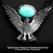画像1: アメリカンイーグル ナバホ スターリングシルバー ターコイズ ボロタイ/American Eagle Navajo Sterling Silver Turquoise Bolo Tie