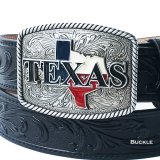 画像: ノコナ アメリカ テキサス ローンスター ロープエッジ ウエスタン ベルト バックル /Nocona Belt Buckle TEXAS