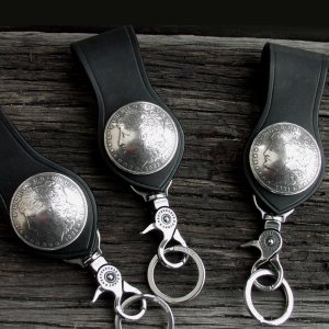 画像: ファニー 1ドル モーガン 1921年 ループ キーホルダー（ブラック）/Funny 1$ Morgan Loop Key Holder(Black)
