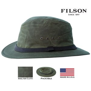 画像: フィルソン ハット シェルタークロス パッカーハット オッターグリーン/Filson Shelter Cloth Packer Hat Otter Green