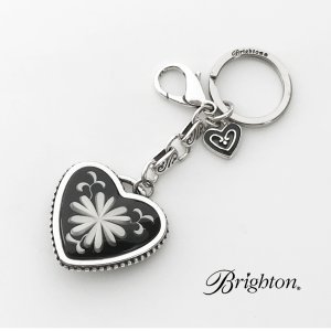 画像: ブライトン ハート キーホルダー キーリング ハンドバッグ チャーム アメリカン アクセサリー(ブラック・シルバー)/Brighton Collectibles Key Fob Handbag Charm