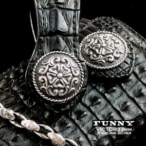画像: ファニー 37mm 925 スターリングシルバー ビクター コンチョ/Funny 37mm VICTOR Concho