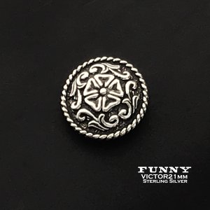 画像: ファニー 21mm 925 スターリングシルバー ビクター コンチョ/Funny 21mm VICTOR Concho
