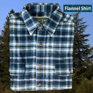 画像: フランネル シャツ(ブルー・ホワイト・グリーン 長袖)M(身幅60cm)/Field & Stream Heavyweight Flannel Shirt