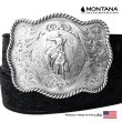 画像1: モンタナシルバースミス ウエスタン ベルト バックル サドル ブロンコ/Montana Silversmiths Western Belt Buckle Saddle Bronc