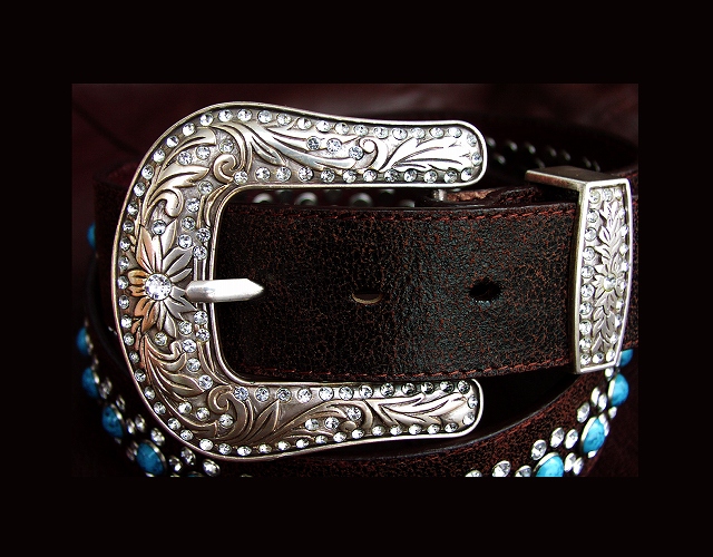 画像: ラインストーン ウエスタン ビンテージ ベルト/Rhinestone Western Vintage Belt