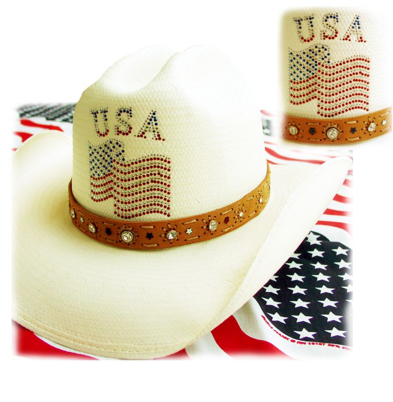 画像: オンリーインアメリカ レザーバンド ストローハット（ナチュラル）/Western Straw Hat(Only In America)