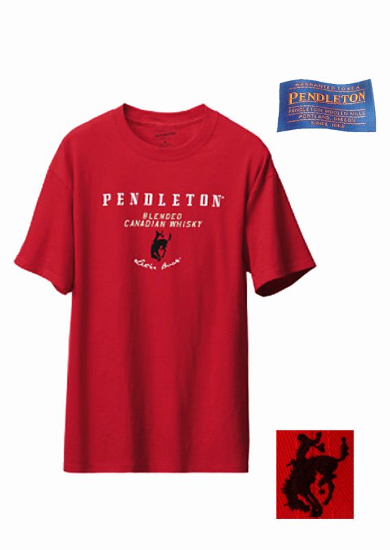画像: ペンドルトン ラウンドアップコレクション 半袖Tシャツ（レッド）L/Pendleton Round Up Whisky T-shirt(Red)