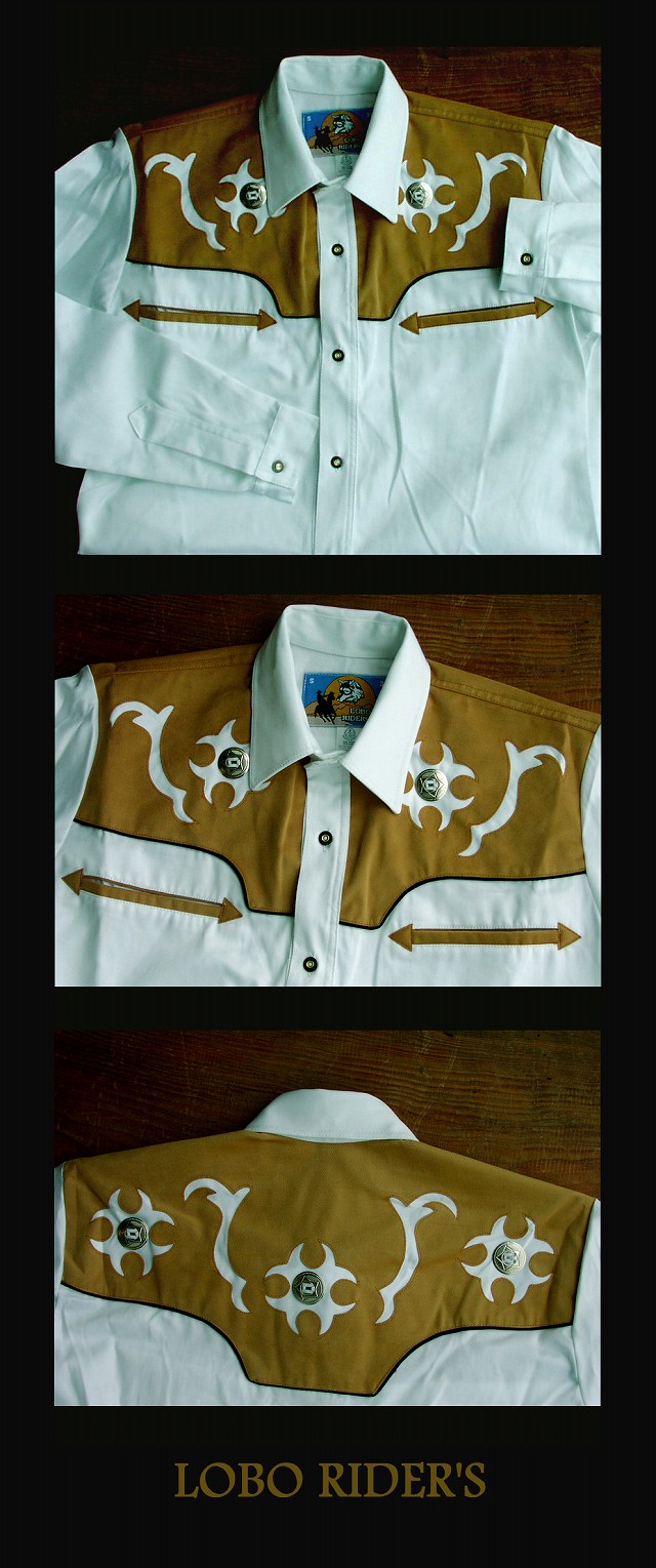 画像: ロボライダース ウエスタンシャツ（ホワイト）/LOBO RIDER'S Western Shirt(White)