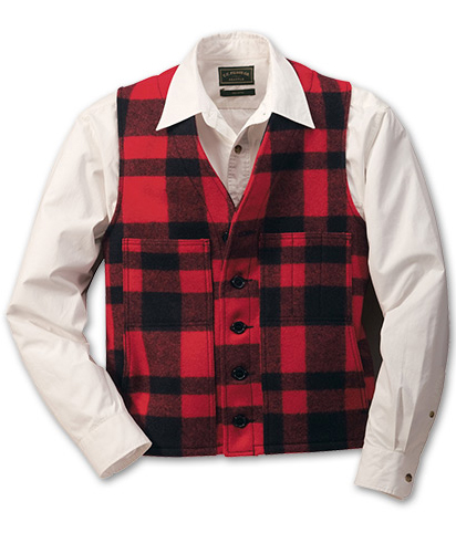 画像1: フィルソン マッキーノ ウールベスト（レッド×ブラック）/Filson Mackinaw Wool Vest