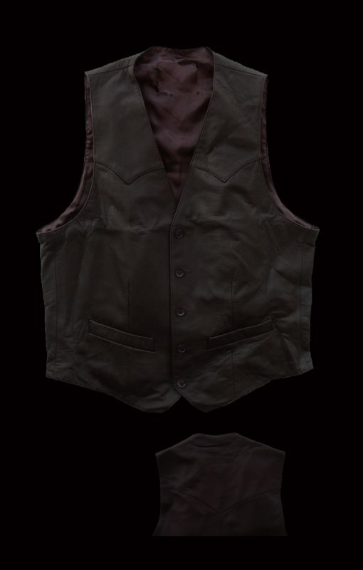 画像: ウエスタン ラムレザーベスト（ブラウン）/Western Lamb Leather Vest(Brown)