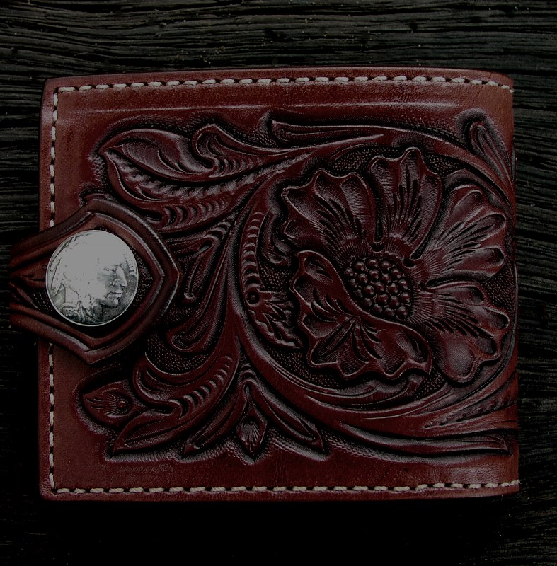 画像: ファニー コインヘッド ビルフォード ハンドクラフト・Hand Craft(Brown Antique)/Funny Coin Head Billfold