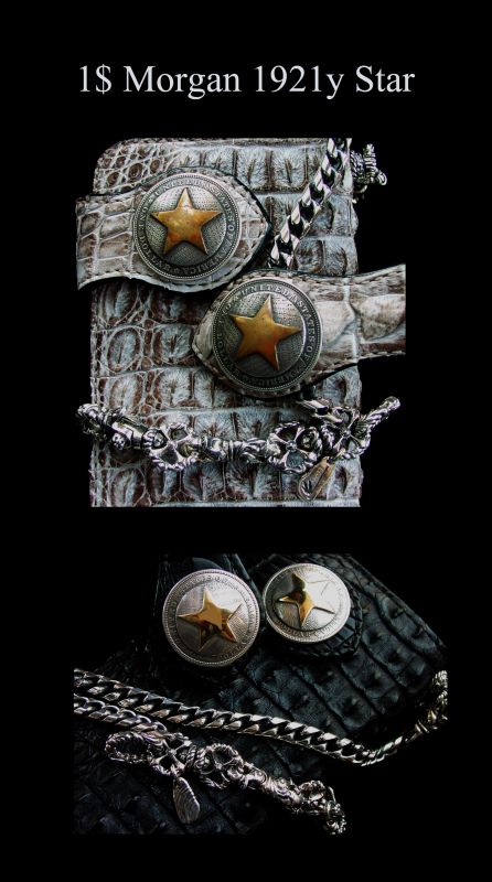 画像: ファニー 1$ モーガンコイン スターコンチョ/Funny 1$ MORGAN★STAR★COIN CONCHO・37mm