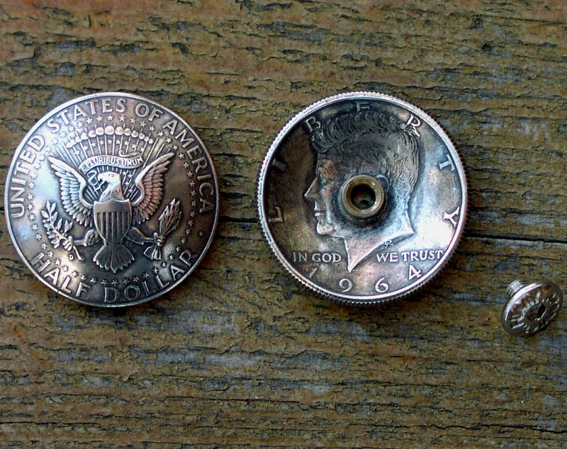 画像: イーグル・50￠リバティウォーキングコインコンチョ（リバース）/50Cent LIBERTY WALKING COIN CONCHO(Reverse/Eagle)・31mm