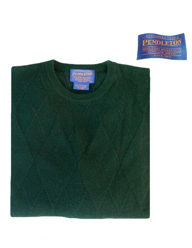 画像: ペンドルトン クルーネック ウールセーター（グリーン）/Pendleton Crewneck Wool Sweater