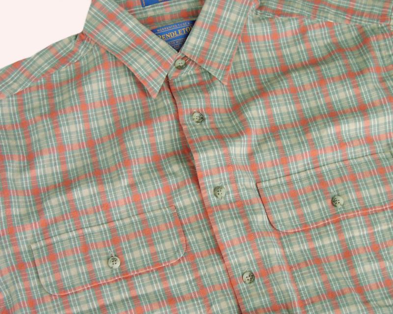 画像: ペンドルトン半袖シャツ（オレンジプラッド）S/Pendleton Short Sleeve Shirt