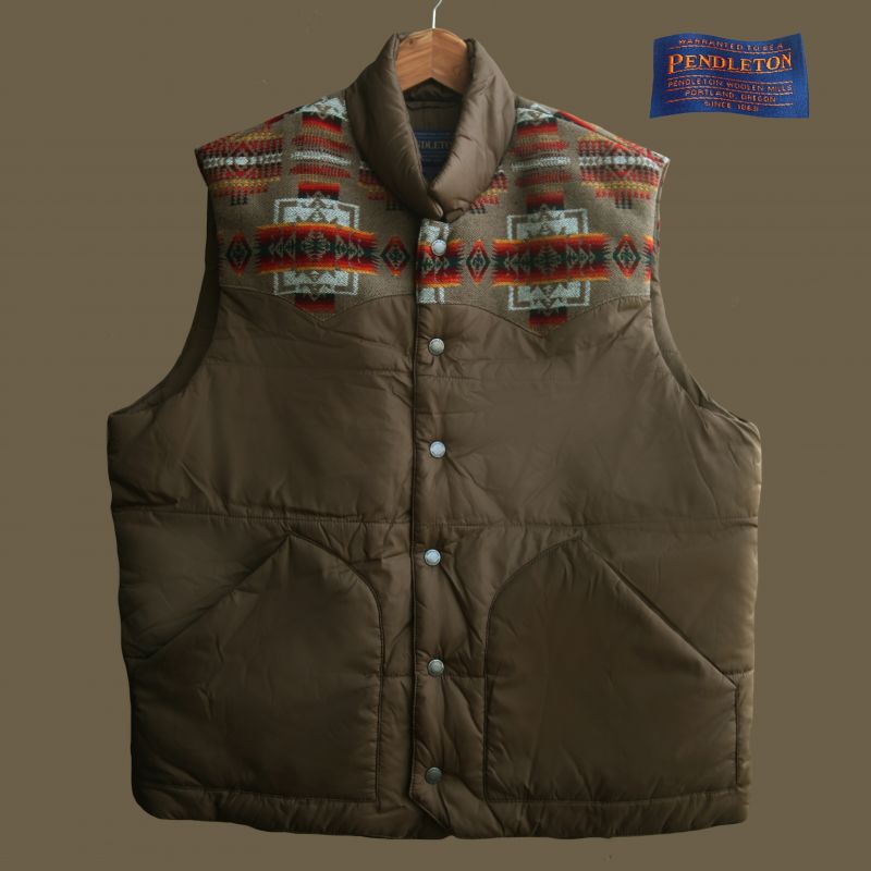 画像1: ペンドルトン ウエスタン ベスト（チーフジョセフ・タン）/Pendleton Vest(Tan Mini Chief Joseph)