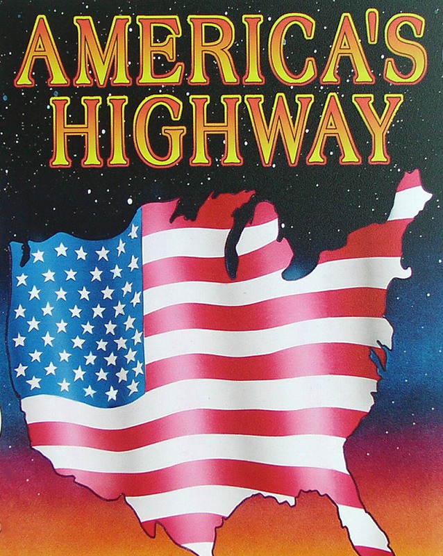 画像: ルート66 アメリカンハイウェイ メタルサイン/Route 66 Metal Sign America's Highway