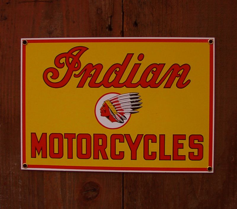 画像: インディアン モーターサイクル Indian Motorcycles メタルサイン