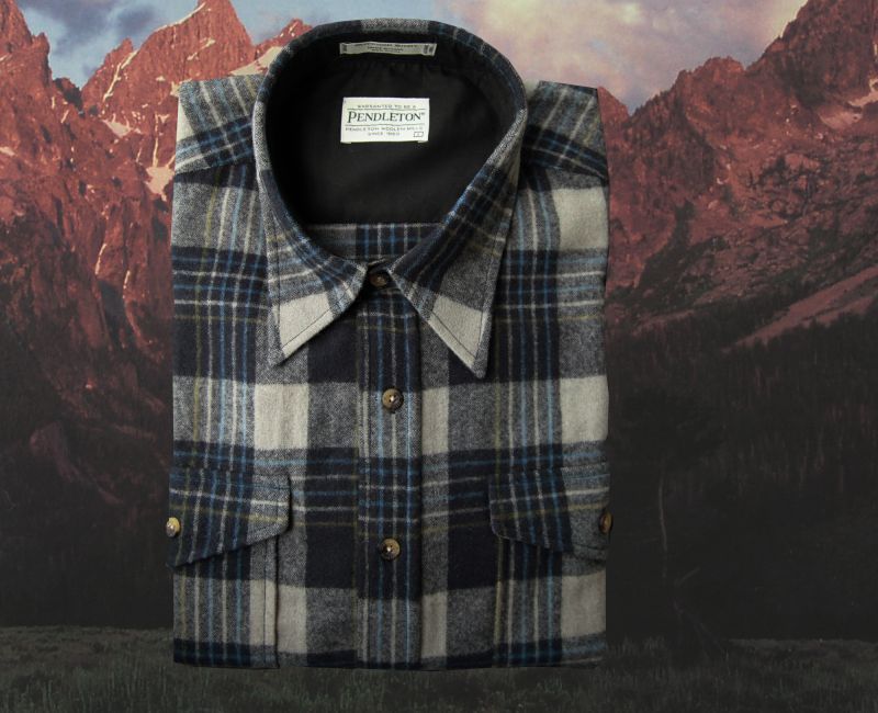 画像: ペンドルトン アウトドア シャツ（ブルー・グレー）大きいサイズ XXL（身幅約73cm）/Pendleton Outdoor Shirt