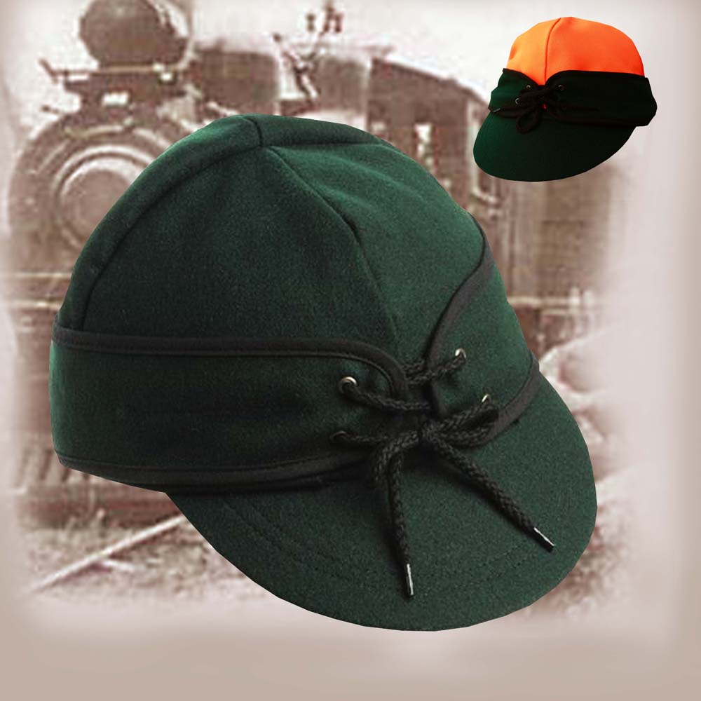 画像1: アメリカン レイルロード キャップ（リバーシブル グリーン/グリーン・オレンジ）/Railroad Cap(Green/Green Orange)