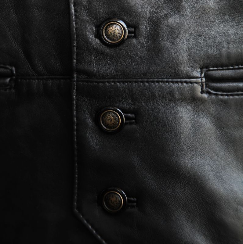画像: スカリー レザー ベスト（ブラック）/Scully Leather Vest(Black)