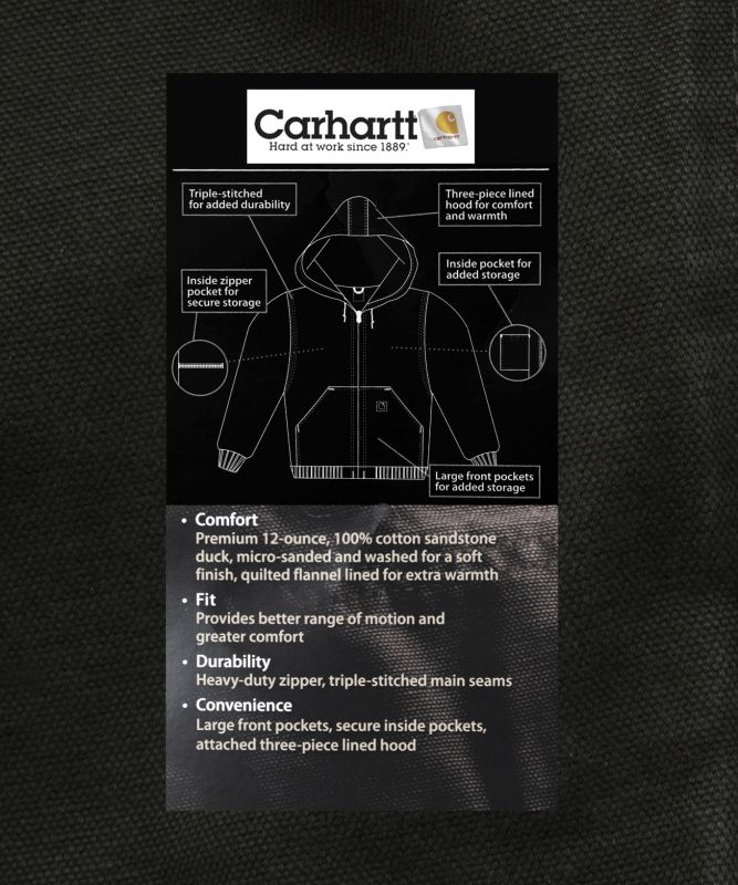 画像: カーハート サンドストーン アクティブ ジャケット カーハートブラウン アイオワホークアイズM/Carhartt Sandstone Active Jacket