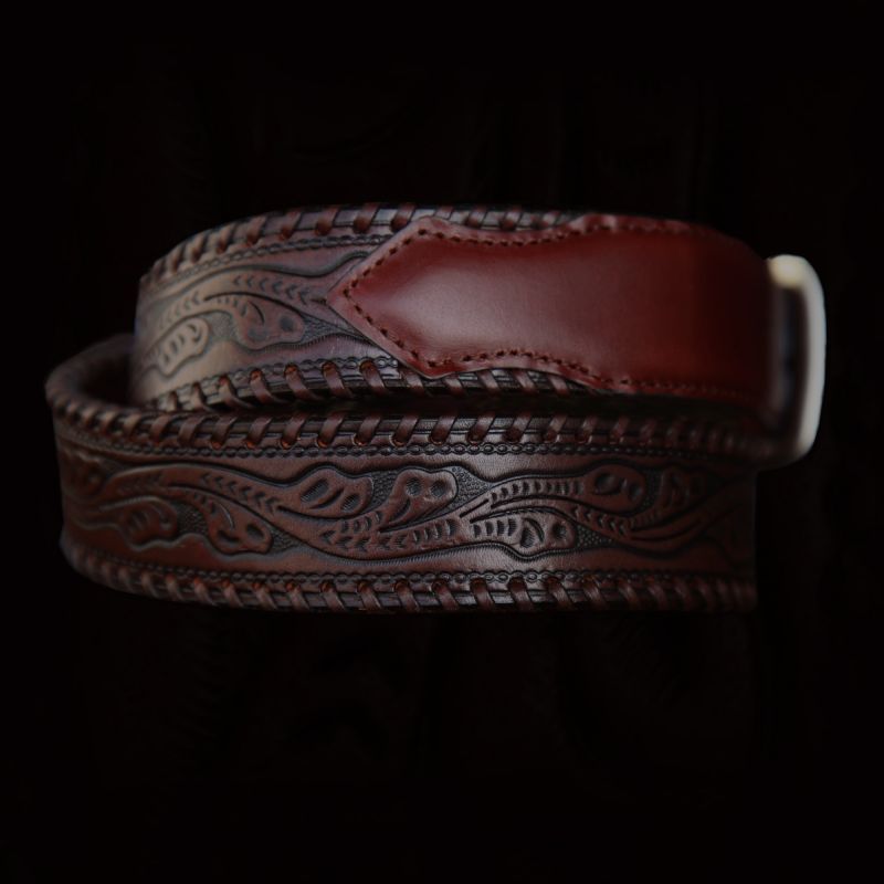 画像: ローパー ウエスタン レザー ベルト（ブラウン）/Roper Western Leather Belt(Brown)
