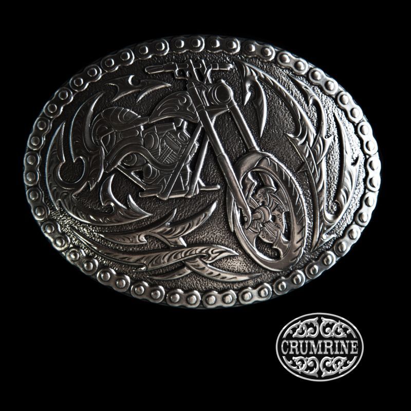 画像1: クラムライン ベルト バックル モーターサイクル/Crumrine Belt Buckle