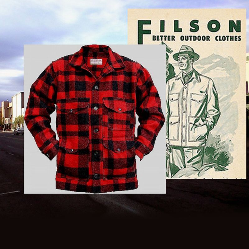 フィルソン マッキーノ クルーザー（レッド×ブラック）/Filson