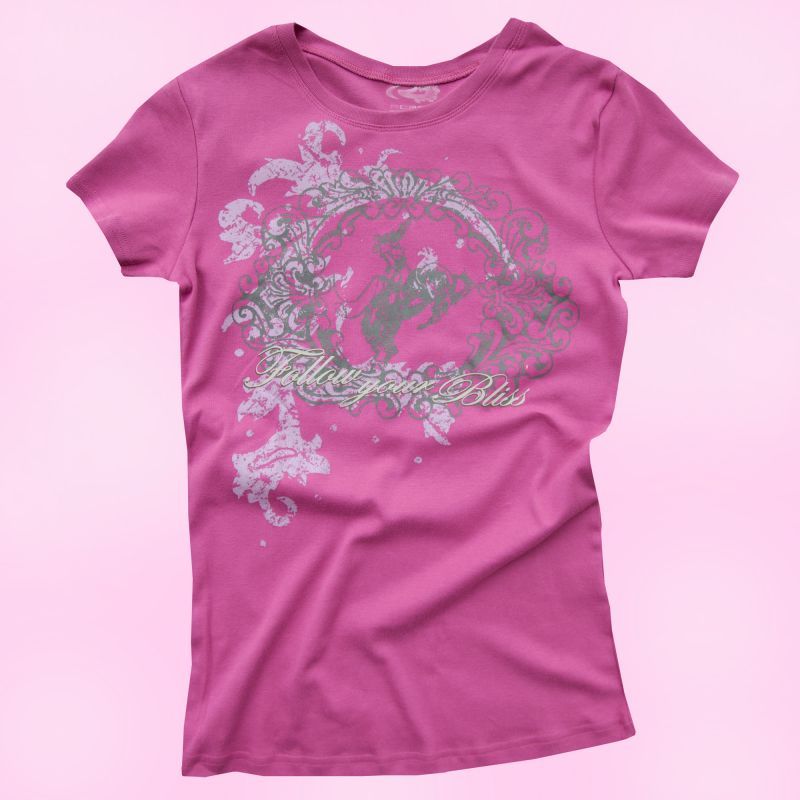 画像1: レディース ウエスタン Tシャツ ピンク（半袖）/Women's Western T-shirt