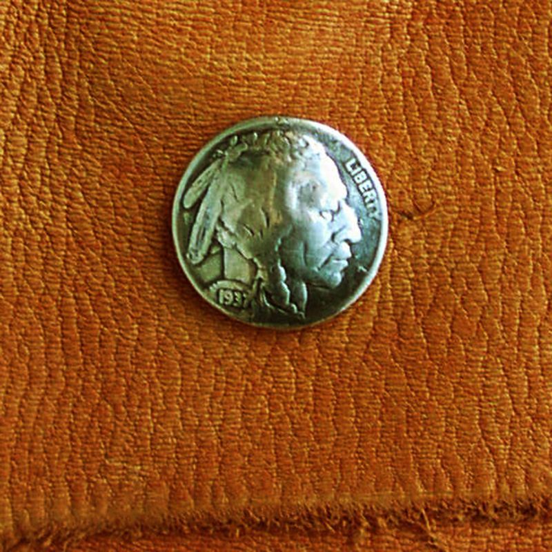 画像1: インディアン コンチョ シカゴ スクリュー/Indian Coin Concho 21mm Chicago Screw