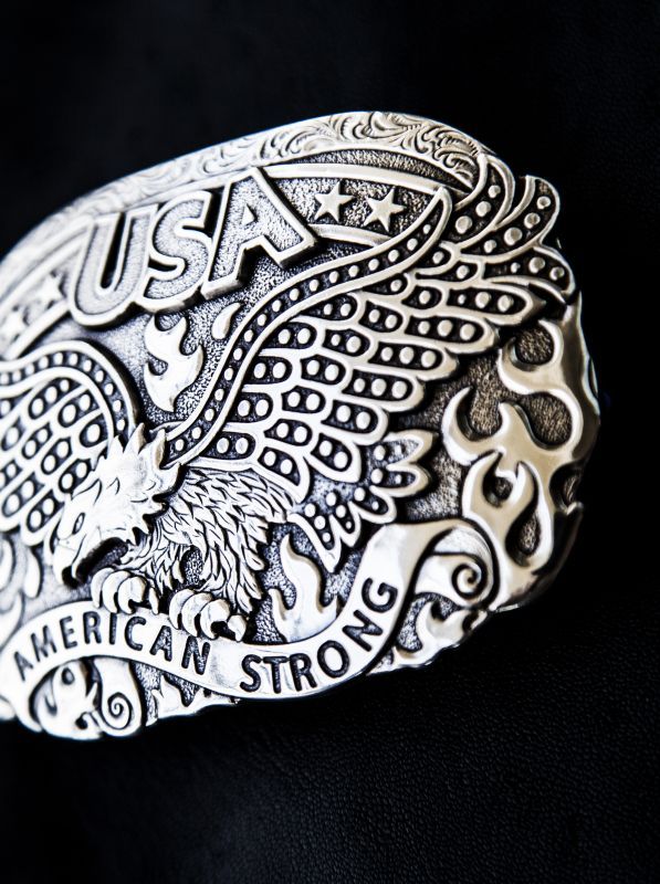 画像: ノコナ ベルト バックル USA イーグル アメリカンストロング/Nocona Belt Buckle