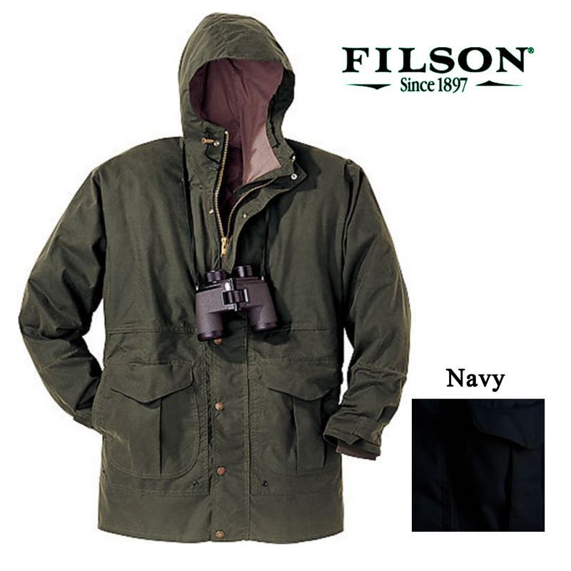画像1: フィルソン シェルタークロス オールシ－ズン レインコート・ネイビー（パーカ）M/Filson All Season Raincoat 