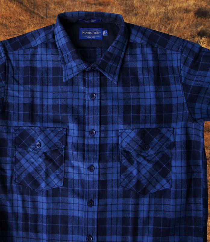 画像: ペンドルトン ジャパンフィット アウトドアシャツ ブループラッド L（身幅約55cm）/Pendleton Outdoor Shirt Blue Plaid