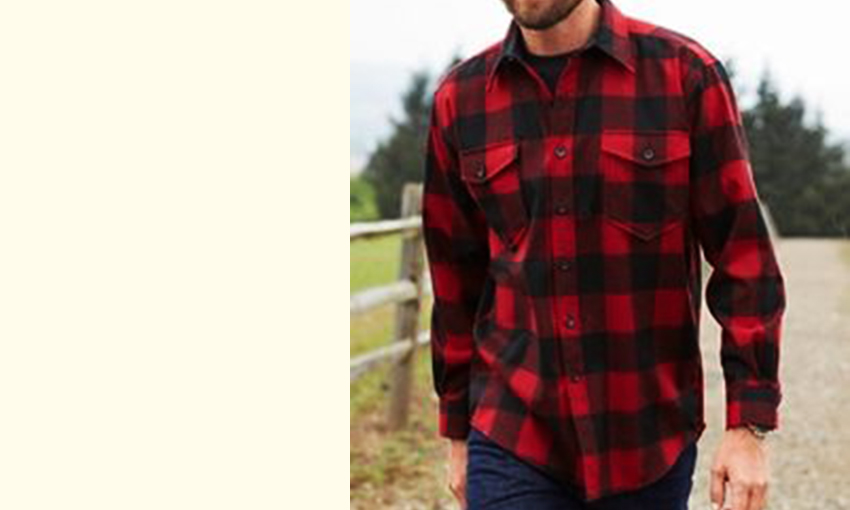 画像: ペンドルトン ジャパンフィット アウトドアシャツ ブループラッド L（身幅約55cm）/Pendleton Outdoor Shirt Blue Plaid