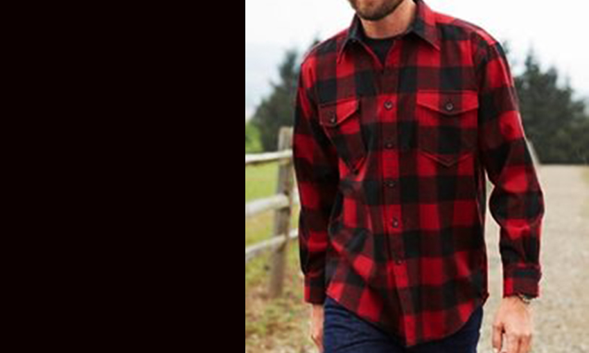 画像: ペンドルトン ウールシャツ・ガイドシャツ＝アウトドアーズマン・レッド×ブラック（バッファローチェック）大きいサイズ XL（身幅約69cm）/Pendleton Guide Shirt (Outdoorsman)