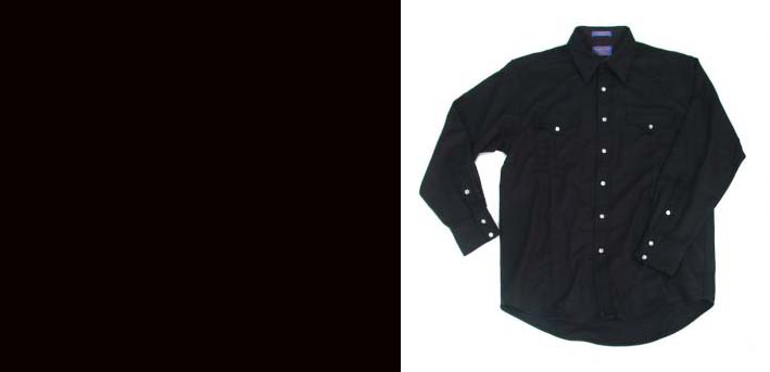 画像: ペンドルトン ピュアー ヴァ－ジン ウール ウエスタンシャツ（ブラック無地）大きいサイズ L（身幅約64cm）XL（身幅約68cm）/Pendleton High Grade Western Shirt(Black)