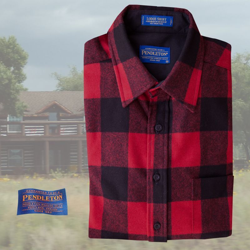 画像1: ペンドルトン ウールシャツ ロッジシャツ ロブロイレッドプラッド/Pendleton Lodge Shirt