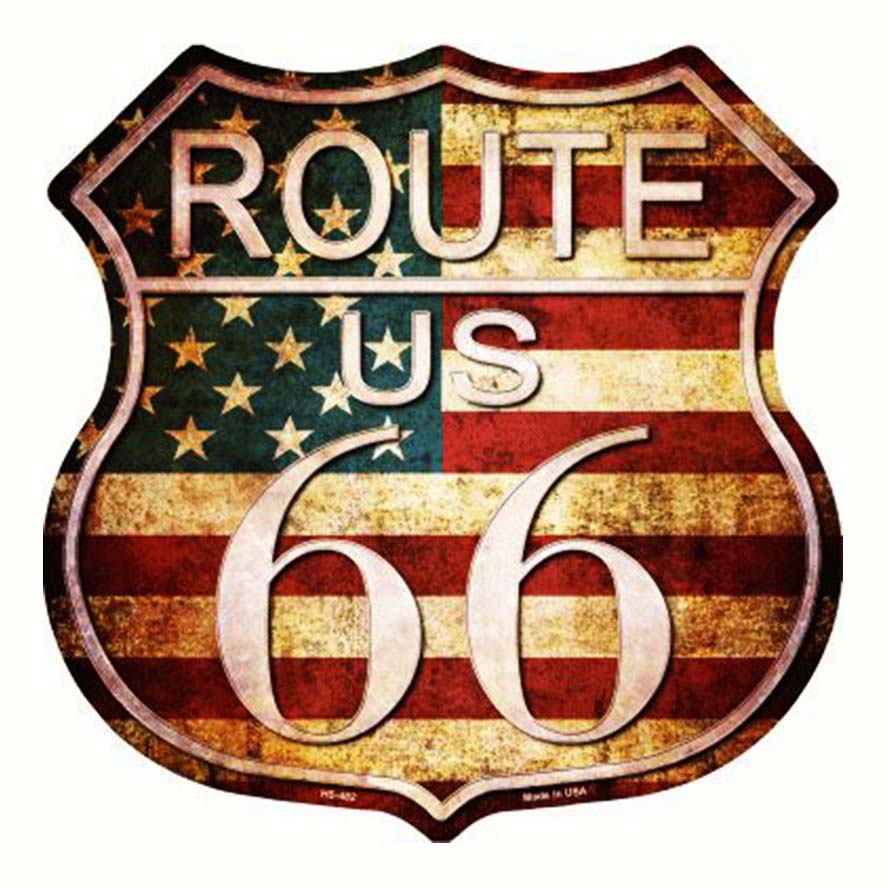 画像: ルート66 アメリカン ビンテージ メタルサイン/Metal Sign Route 66