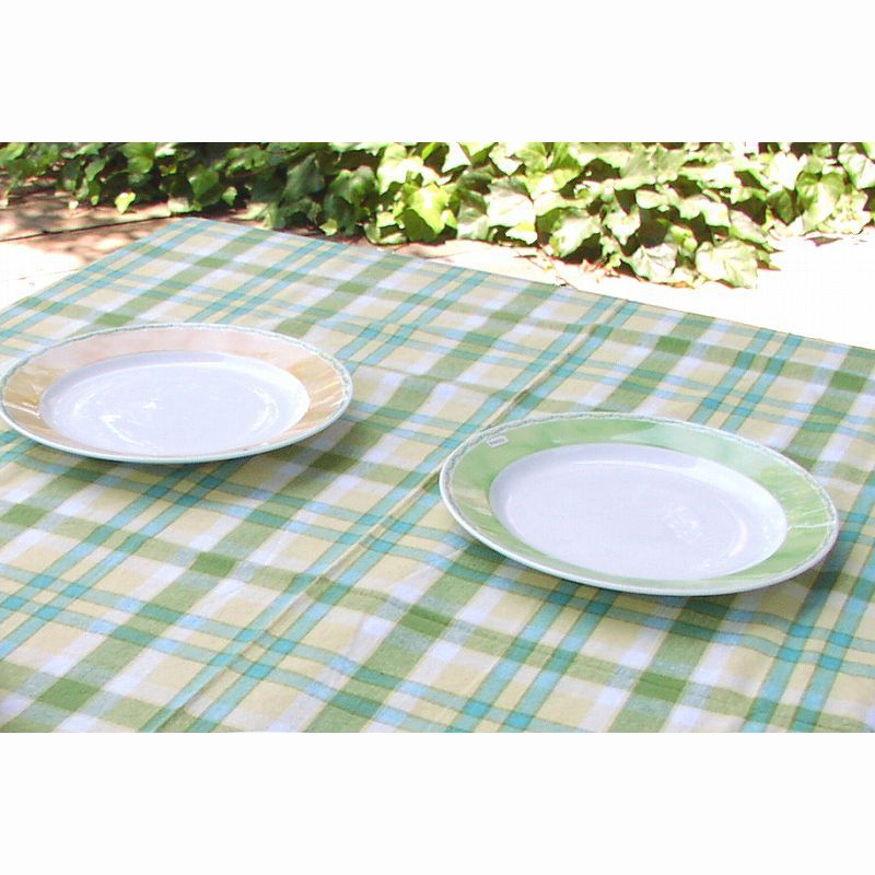 画像1: テーブルクロス/Pure CottonTablecloth 60×84”Oblong Green