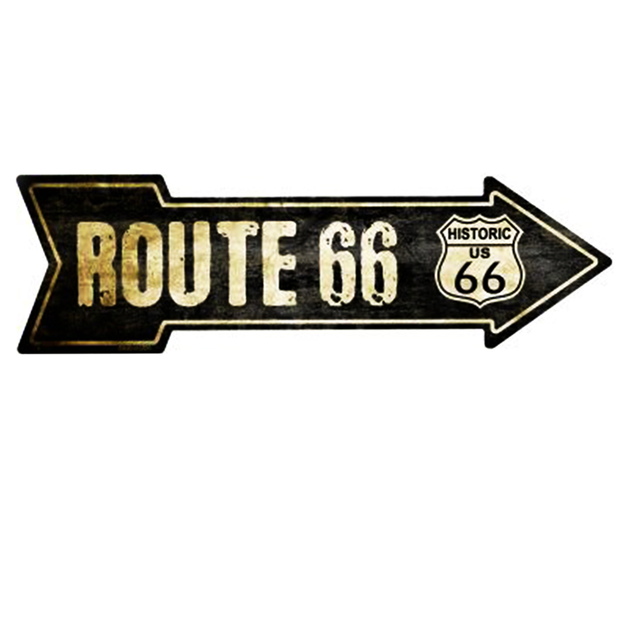 画像: ヴィンテージ ルート66 アロー メタルサイン/Route 66 Metal Sign