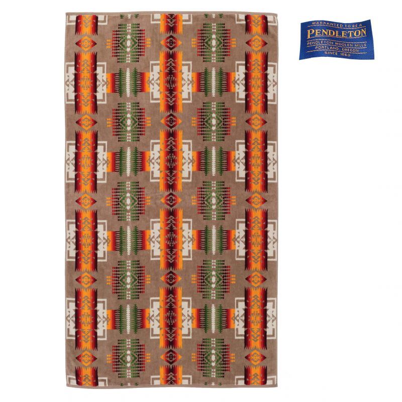 画像: PENDLETON ペンドルトン ジャガードバスタオル（チーフジョセフ カーキ）/Pendleton Chief Joseph  Spa Towel(Khaki)