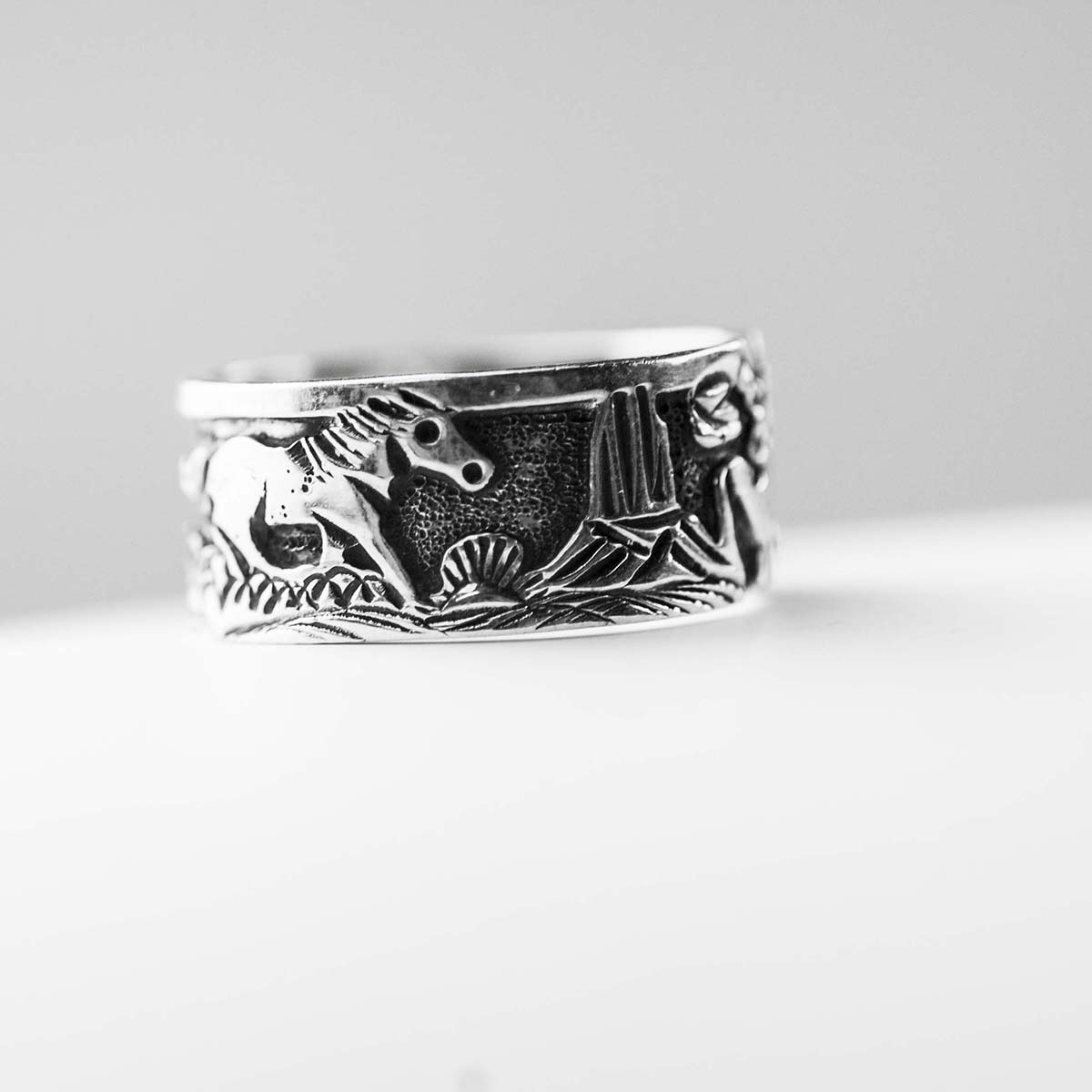 画像: ホーススタイル ナバホ ハンドメイド シルバーリング/Navajo Handmade Ring Horse Style