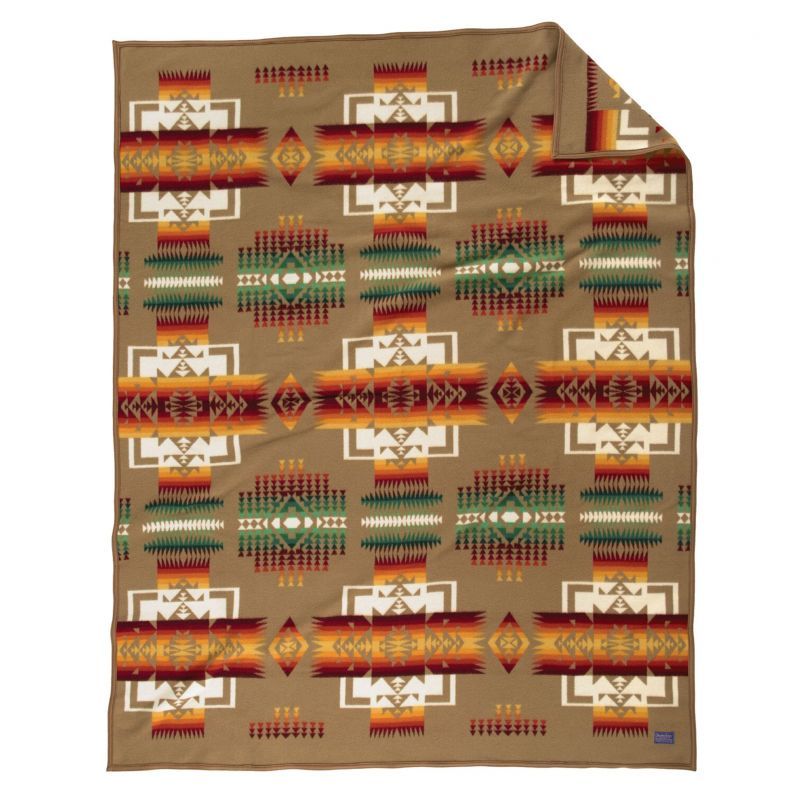 画像1: ペンドルトン チーフジョセフ ブランケット（タン）/Pendleton Chief Joseph Collection(Tan)